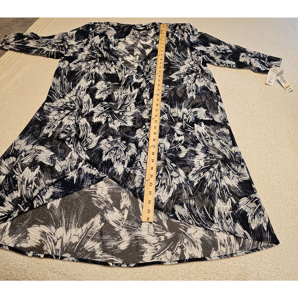 NWT R&M Richards Womens Sheer 3/4 Sleeve Open Front Cardigan Sz 18W - Picture 9 of 12